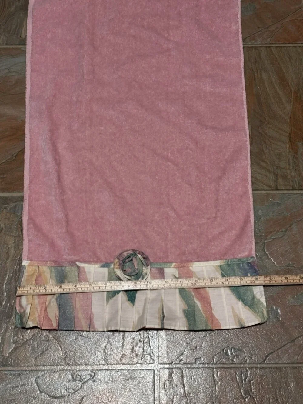 Vintage Avanti Look Dusty Pink Bathroom Towel Set 80s 90s Vibes Pleats